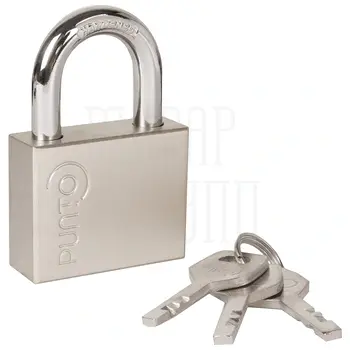 Замок Punto (Пунто) навесной PK-1550 SN-3 3 key диск.ключ никель