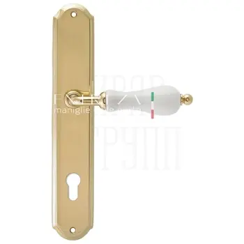 Дверная ручка Extreza 'DANA' (Дана) 305 на планке PL01 латунь (CYL)