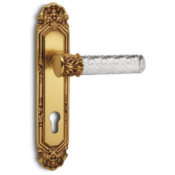 Дверная ручка на планке Salice Paolo 'King' 3096 французское золото (yale)