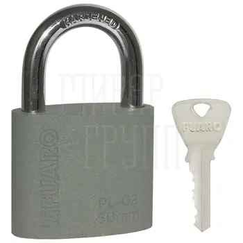 Замок навесной Fuaro (Фуаро) PL-02-50 англ. 3 кл. никель