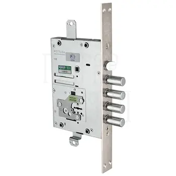 Замок врезной Mottura (Моттура) сувальдный с защёлкой 52.J535M-S MyKey (левый) никель