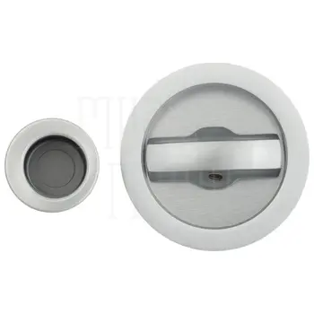 Ручка для раздвижной двери на круглом основании Venezia 'ECLISSE' с замком матовый хром