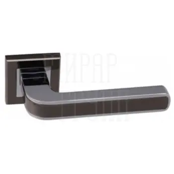 Дверная ручка на квадратной розетке ADDEN BAU 'PIEZA' Q360 черный никель + хром