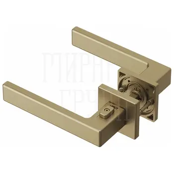 Дверная ручка Tupai 4275 'Prive' 5S QP-208 ( с блокировкой ) R WC ( полотно 54-61 мм) матовое золото (левая)