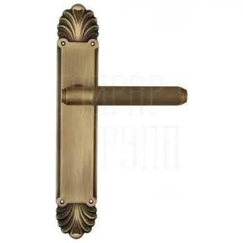 Дверная ручка Venezia 'EXA ZIG' на планке PL87 матовая бронза 