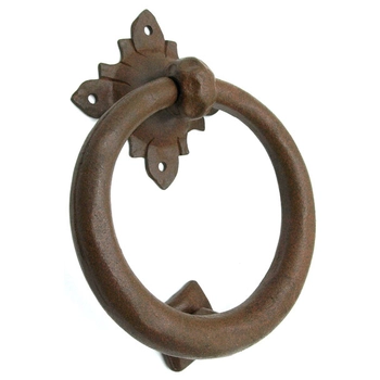 Дверная рчка-гонг(стучалка) кованая стальная Galbusera Art.2115 BATTENTE античная ржавчина