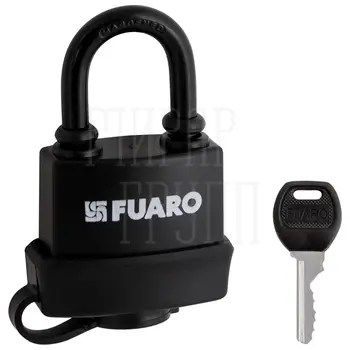 Замок навесной Fuaro (Фуаро) PL-3640 Black (40 мм) 3 англ.кл. никель