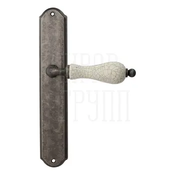 Дверная ручка на планке Melodia 179/131 'Ceramic' античное серебро