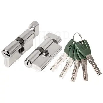 Цилиндровый механизм Punto (Пунто) (A202/90) A2002Knob90(40+10+40) с вертушкой никель