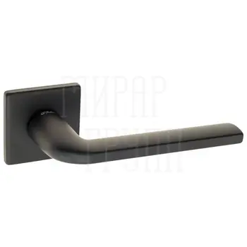 Дверная ручка Fratelli 'LINEA' 8 FS на квадратной розетке матовый черный