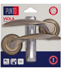 Купить Дверная ручка Punto (Пунто) на круглой розетке "VIOLA" HD по цене 510 руб. в Москве
