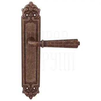 Дверная ручка на планке Melodia 424/229 'Denver' античная бронза