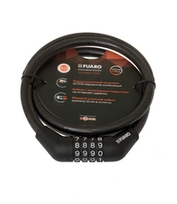 Замок Fuaro (Фуаро) тросовый PL-BIKE-12150-CODE (12х1500) (PL-12150-CODE) перекод. /подвес