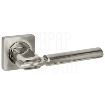 Дверные ручки Puerto (Пуэрто) INAL 523-02 на квадратной розетке матовый никель + никель