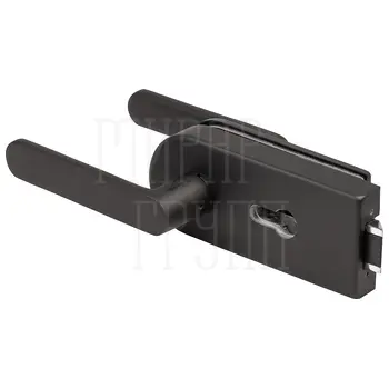 Комплект: замок+ручка Armadillo (Армадилло) для стеклянной двери Space.GL.LPZ BL