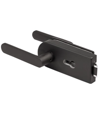 Комплект: замок+ручка Armadillo (Армадилло) для стеклянной двери Space.GL.LPZ BL