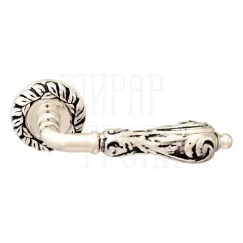 Дверная ручка на розетке Melodia 229 (60) 'Libra' серебро 925 с чернением