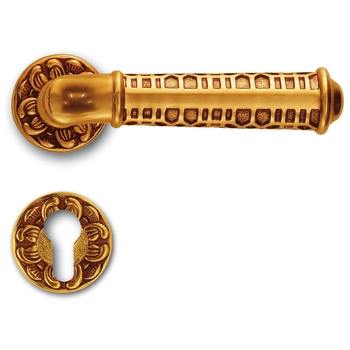 Дверная ручка на розетке Salice Paolo 'Luxor' 3055 французское золото