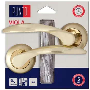 Ручка Punto (Пунто) раздельная LM/A R.TL54.VIOLA/HD матовое золото/золото