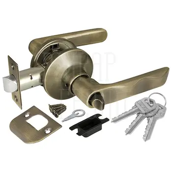 Дверная ручка-защелка Fuaro (Фуаро) DK624 (кл/фик.) бронза