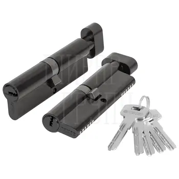 Цилиндровый механизм Fuaro (Фуаро) (200 ZM/110) 2000ZM Knob 110 (45+10+55) с вертушкой черный