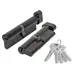Цилиндровый механизм Fuaro (Фуаро) (200 ZM/110) 2000ZM Knob 110 (45+10+55) с вертушкой, черный