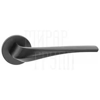 Дверные ручки Puerto (Пуэрто) 'Соффиони', серия SLIM INAL 547-06 (slim) на тонком круглом основании черный