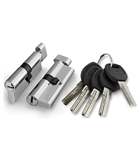 Купить Цилиндровый механизм Punto (Пунто) (A202/90) A2002Knob90(45+10+35) с вертушкой SN никель по цене 763 руб. в Москве