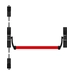 Ручка-штанга нажимная Fuaro (Фуаро) 1700С с тягами в комплекте для двухстворчатых дверей, черный + красный