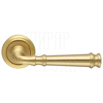 Дверная ручка Extreza 'Bono' (Боно) 328 на круглой розетке R01 матовое золото
