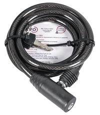 Купить Замок Punto (Пунто) тросовый PK-BIKE-1012-KEY (10х1200) 2key/подвес по цене 397 руб. в Москве
