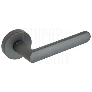 Дверная ручка Fratelli 'NEVADA' 7 на круглой розетке антрацит серый