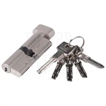 Профильный цилиндр ключ-вертушка ABUS KD15NP Z40/K40 80 mm (35+10+35) H-BOX с удлиненной шейкой ключа никель