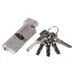 Профильный цилиндр ключ-вертушка ABUS KD15NP Z40/K40 80 mm (35+10+35) H-BOX с удлиненной шейкой ключа, никель