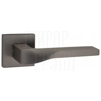 Дверные ручки Renz (Ренц) 'Эннио' INDH 98-03 на квадратной розетке матовый черный никель