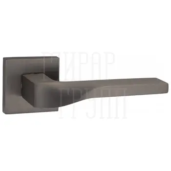 Дверные ручки Renz (Ренц) 'Эннио' INDH 98-03 на квадратной розетке матовый черный никель