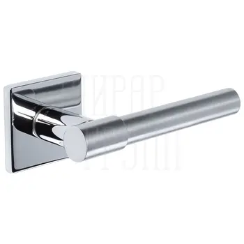 Дверная ручка Extreza Hi-tech 'NUVO' (Нуво) 125 на квадратной розетке R15 полированный хром