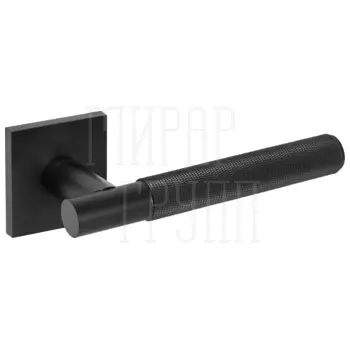 Дверная ручка Fuaro (Фуаро) на круглой розетке 'ABRASIVE' черный