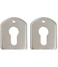 Накладки Guardian (Гардиан) под цилиндр никель ГН 30 /пара/ плоская /123:475/