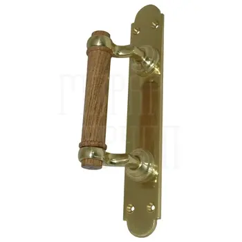 Ручка-скоба DR2 (225/100 мм) полированная латунь + ясень