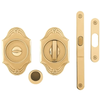 Ручка-купе для раздвижных дверей с механизмом MANDELLI 1028T TN/S матовое золото