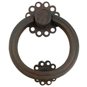 Дверная рчка-гонг(стучалка) кованая стальная Galbusera Art.1701 BATTENTE античная ржавчина