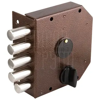 Замок Guardian (Гардиан) накладной ЗВ 20.05 левый ( ЗК.503Н-02) ЗД без ответной планки. /120:501/ схема