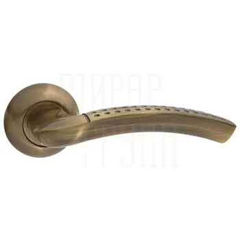 Дверные ручки Puerto (Пуэрто) INAL 510-08 на круглой розетке античная бронза