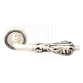 Дверная ручка на розетке Melodia 229 L 'Libra' серебро 925 с чернением