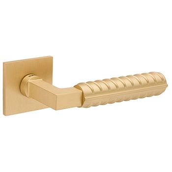 Дверная ручка на квадратной розетке Tupai 4210 5S Q матовое золото