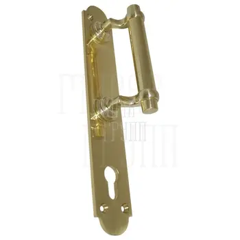 Дверная ручка-скоба SDR2 (280/100 мм) полированная латунь (правая)