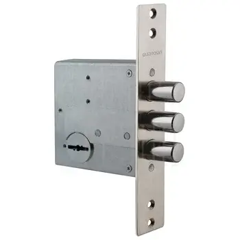 Замок Guardian (Гардиан) врезной сувальдный ЗВ 50.01 4 кл. /123:157/ никель