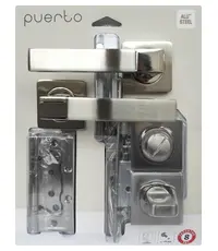 Купить Комплект дверной фурнитуры PUERTO "Песто"(ручка, завертка, защелка с/у, петли безВР) SET 521-02 2070PL 2S по цене 1`520 руб. в Москве