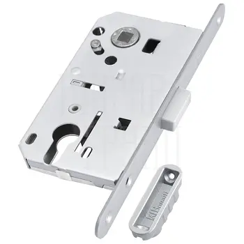 Замок Bonaiti (Бонаити) межкомнатный магнитный под цилиндр B-FORTY №68 с отв. пл. F45 (190 мм) матовый хром